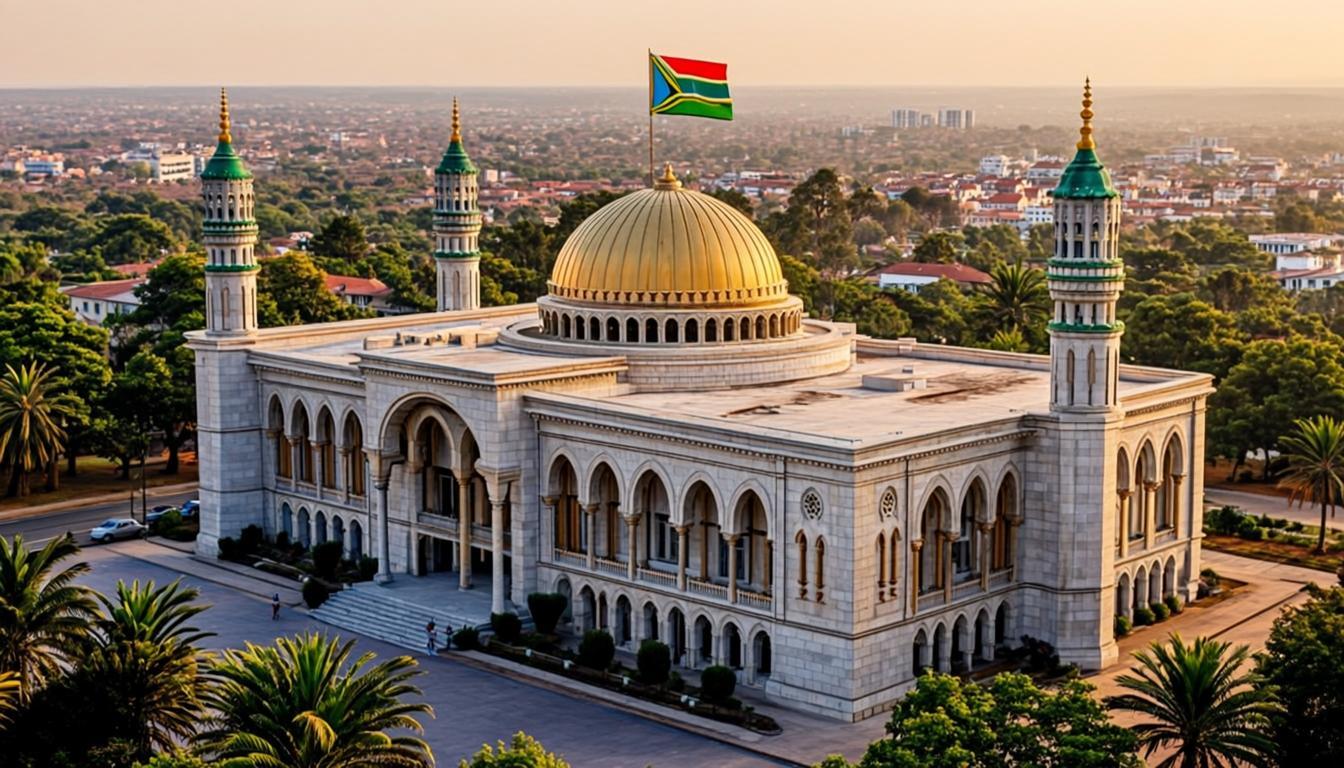 Vue aérienne du Palais Présidentiel du Sénégal et de l'Oumma