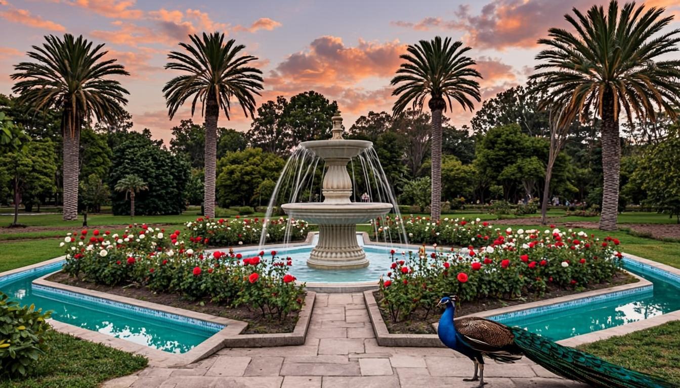 Jardins islamiques du Palais avec fontaine